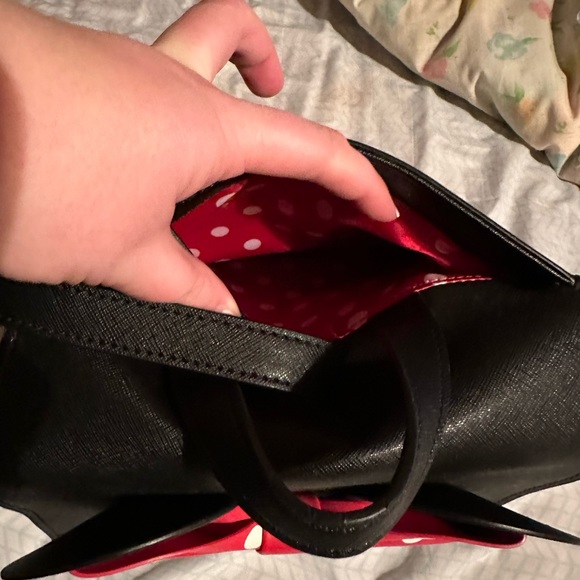 Kate Spade Disney Minnie Mouse Neema Black Backpack Red - Picture 12 of 13